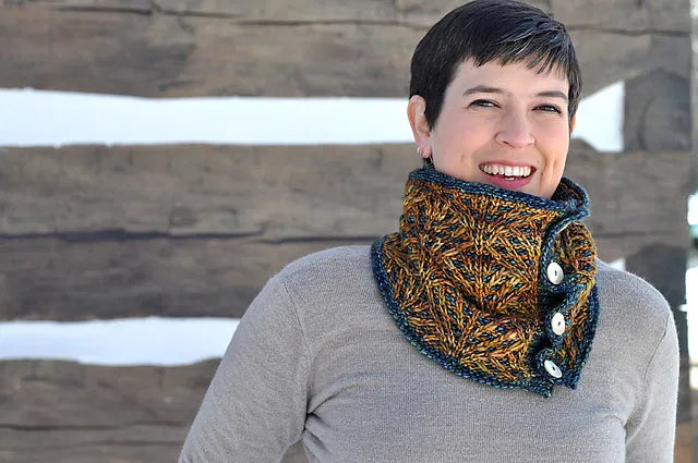 Deco Fans Cowl by Sara Huntington Burch