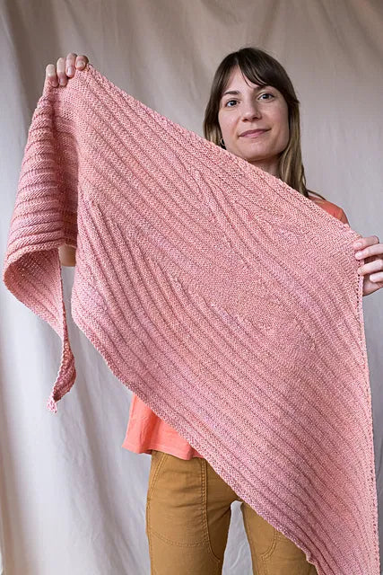 Chalk Stripe Shawl - LYS Day 2022 by Lisa R. Myers