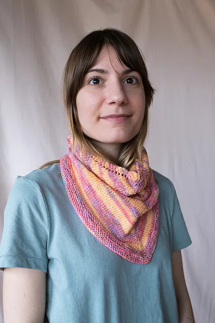 Candy Stripe Bandana Cowl - LYS Day 2022 by Quinn Reverendo