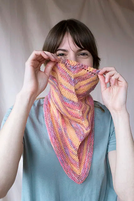 Candy Stripe Bandana Cowl - LYS Day 2022 by Quinn Reverendo