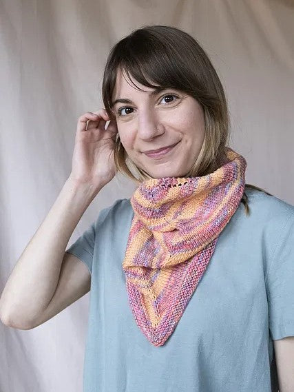 Candy Stripe Bandana Cowl - LYS Day 2022 by Quinn Reverendo