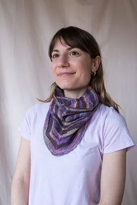 Candy Stripe Bandana Cowl - LYS Day 2022 by Quinn Reverendo