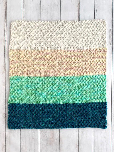 Simple Bulky Moss Stitch Baby Blanket by Fairmount Fibers Design Team