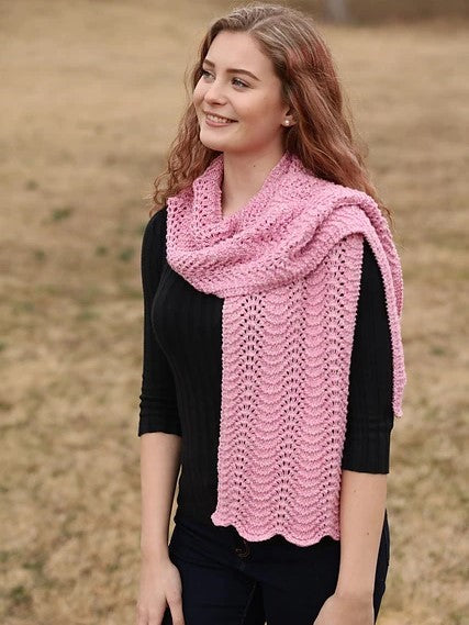 F961 Sea Isle Cotton Scarf by Plymouth Yarn Design Studio