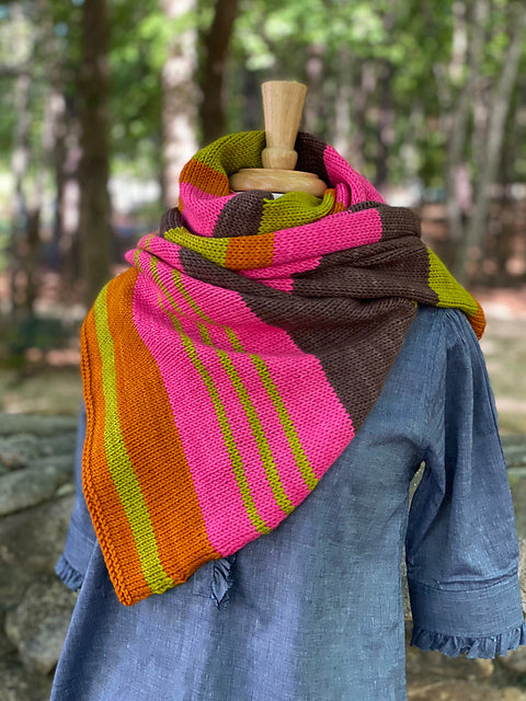 Show Your Stripes Scarf by Plucky Knitter Design