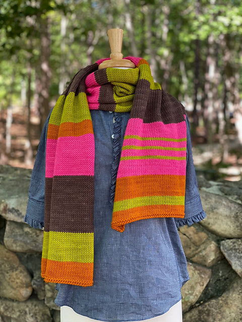 Show Your Stripes Scarf by Plucky Knitter Design