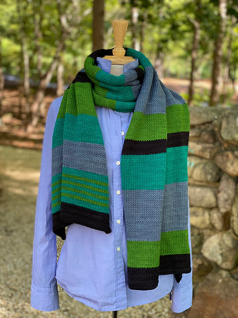 Show Your Stripes Scarf by Plucky Knitter Design