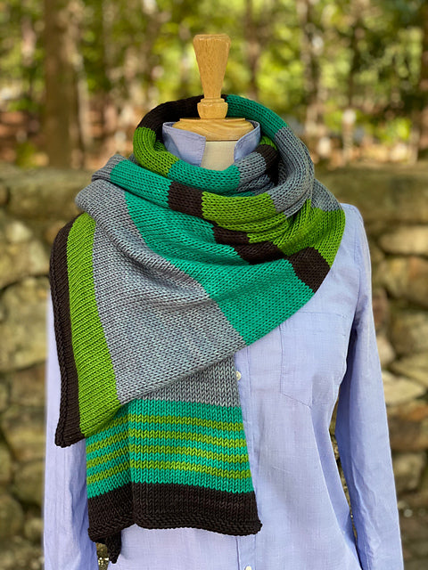 Show Your Stripes Scarf by Plucky Knitter Design