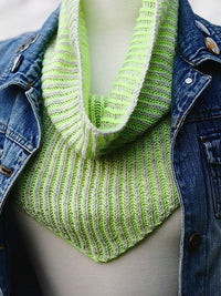 Fingering Brioche Bandana Cowl by Lavanya Patricella