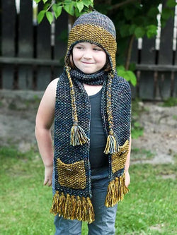 Raindrops Hat and Scarf by Elena Nodel