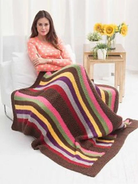 Amish Stripe Afghan by Lion Brand Yarn