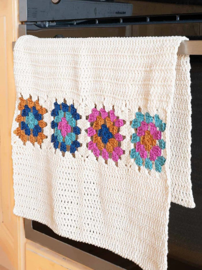 Granny Square Dish Towel (Crochet)