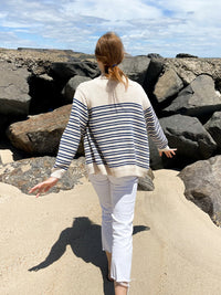 Coastal Striped Cardigan (Knit)