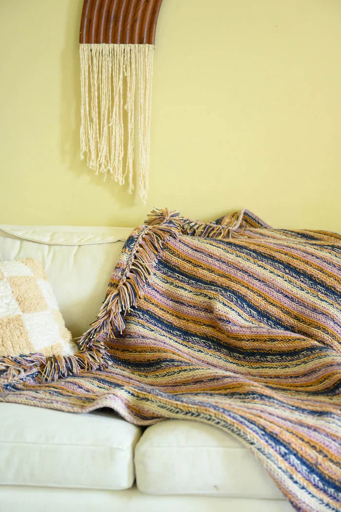 Braided Stripe Blanket by Alison Welch