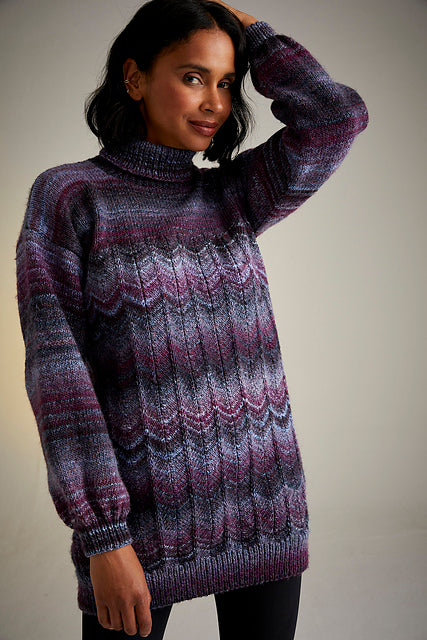 10713 Night Blooming Roll Neck by Sirdar