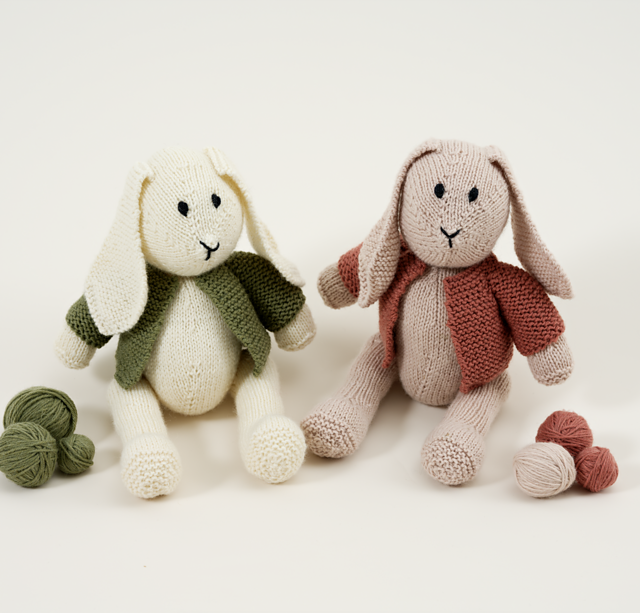 Bo Bunny Knitted Rabbits by Sarah Hatton