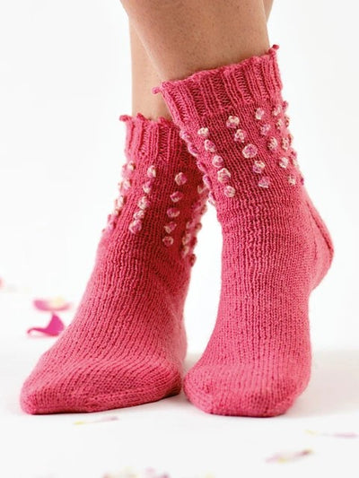 Sweet Blossom Bobble Socks by Juliana Yeo