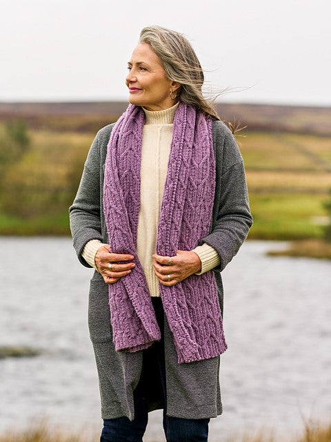 Maeve Cable Scarf by Sarah Hatton