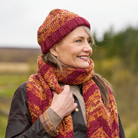 Roisin Chevron Scarf and Hat by Sarah Hatton