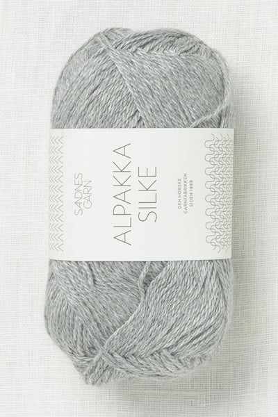 Sandnes Garn Alpakka Silke 1042 Light Gray Heather