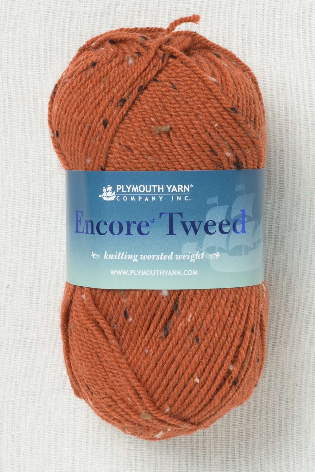 Plymouth Encore Worsted Tweed T456 Pumpkin