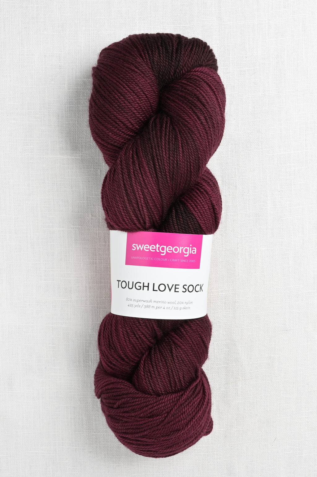 Sweet Georgia Tough Love Sock Black Plum