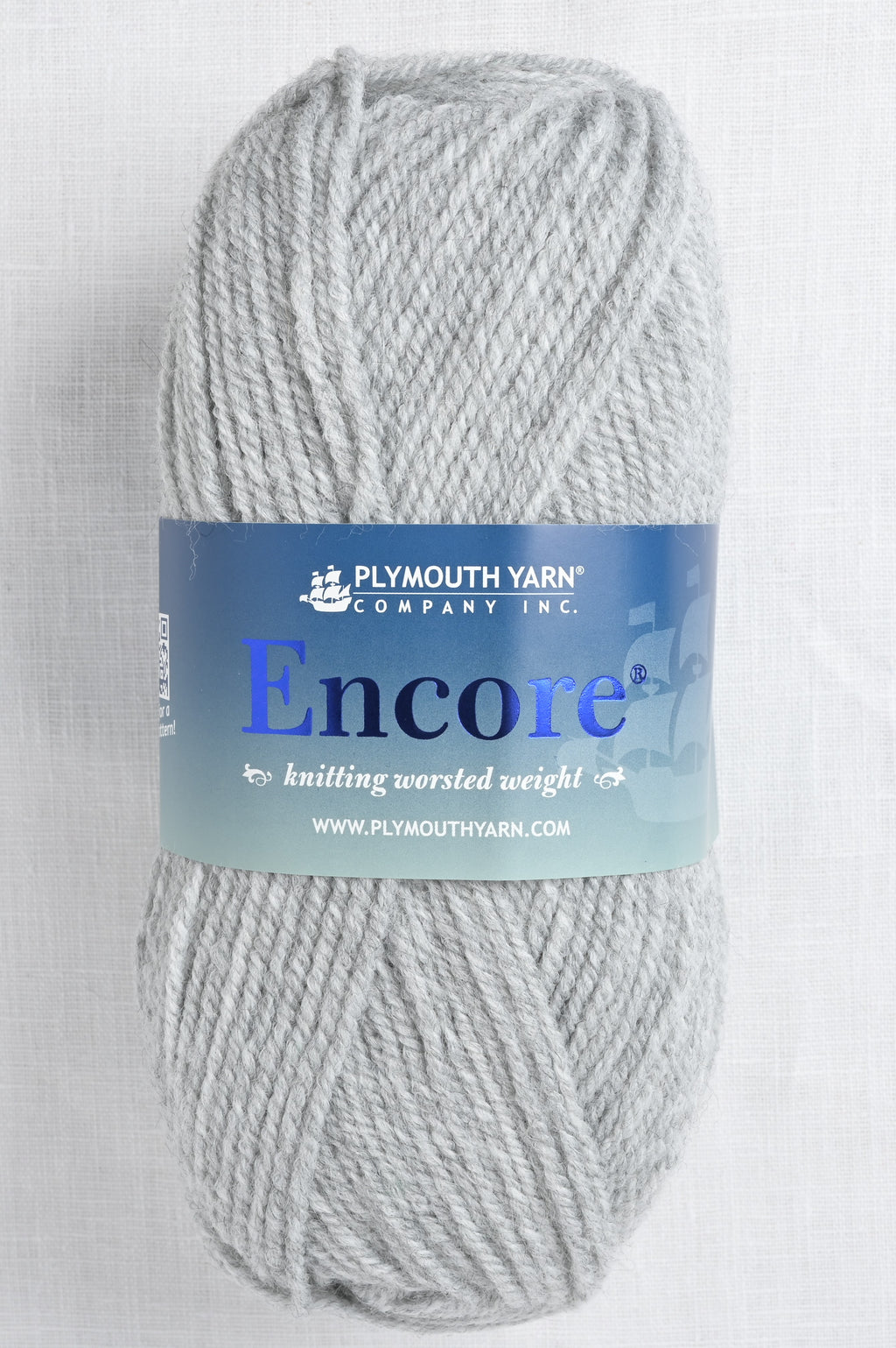 Plymouth Encore Worsted 6007 Light Grey Heather