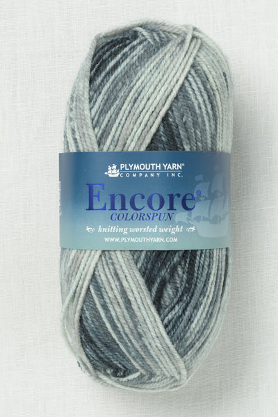 Plymouth Encore Worsted Colorspun 7802 Greys Mix