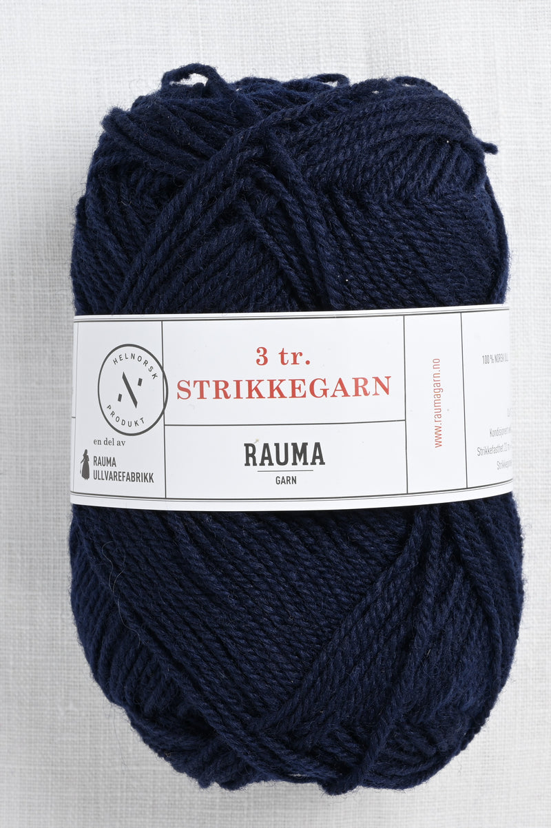 Rauma 3-Ply Strikkegarn 159 Navy Blue