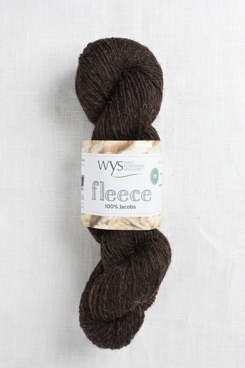 WYS Fleece 100% Jacobs DK 007 Brown/Black (Undyed)