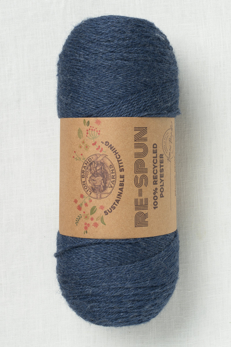 Lion Brand Re-Spun Bonus Bundle 110AS Deep Denim