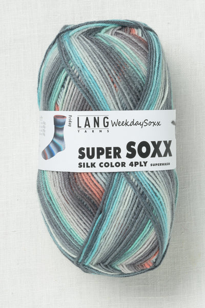 Lang Yarns Super Soxx Silk 467 Turquoise Blue