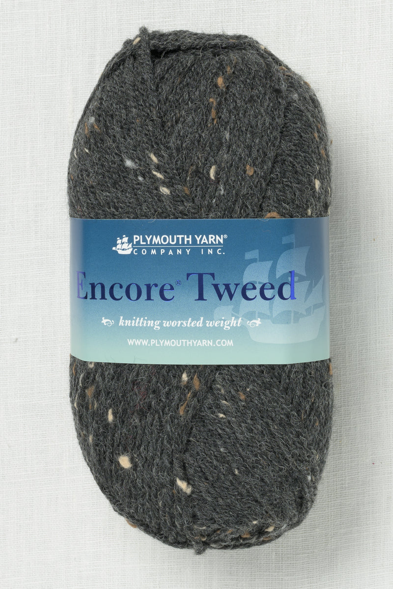 Plymouth Encore Worsted Tweed T520 Dark Grey