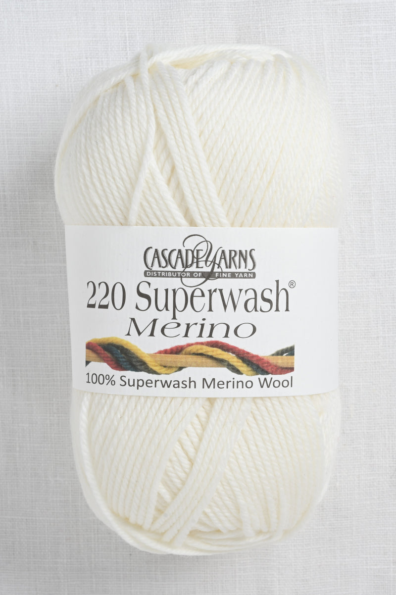 Cascade 220 Superwash Merino 25 White