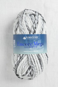 Plymouth Encore Mega Colorspun 7153 White Grey