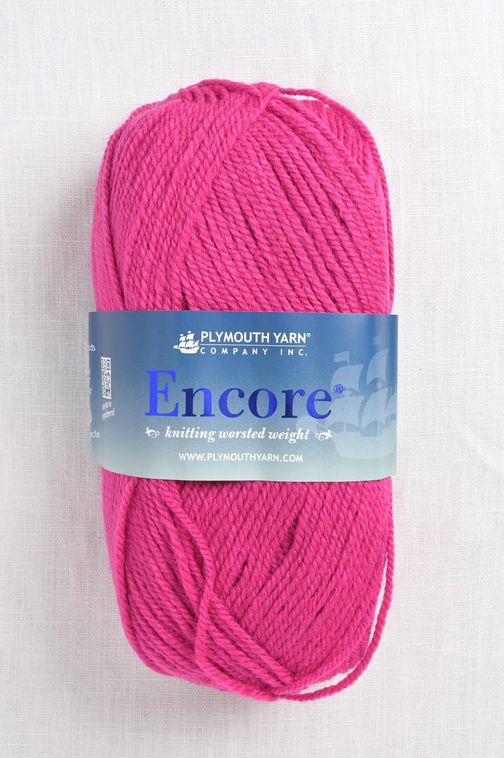 Plymouth Encore Worsted 1385 Bright Fuschia