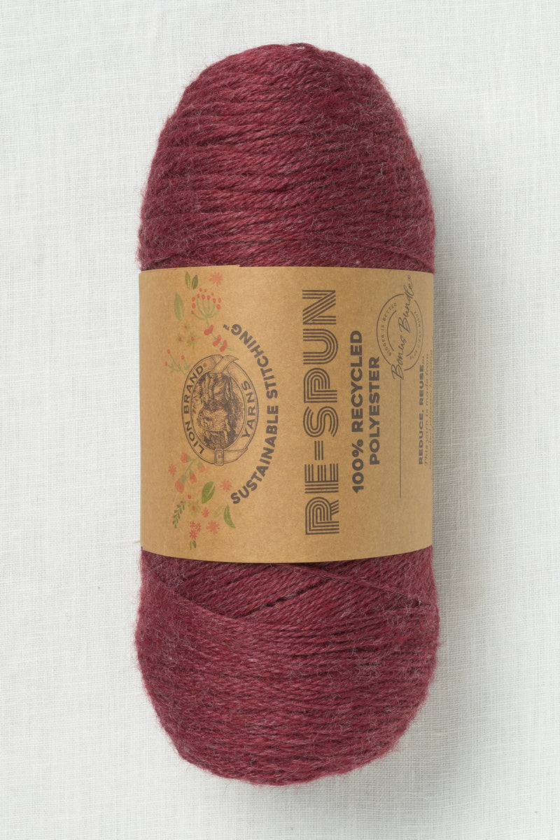 Lion Brand Re-Spun Bonus Bundle 189 Wine