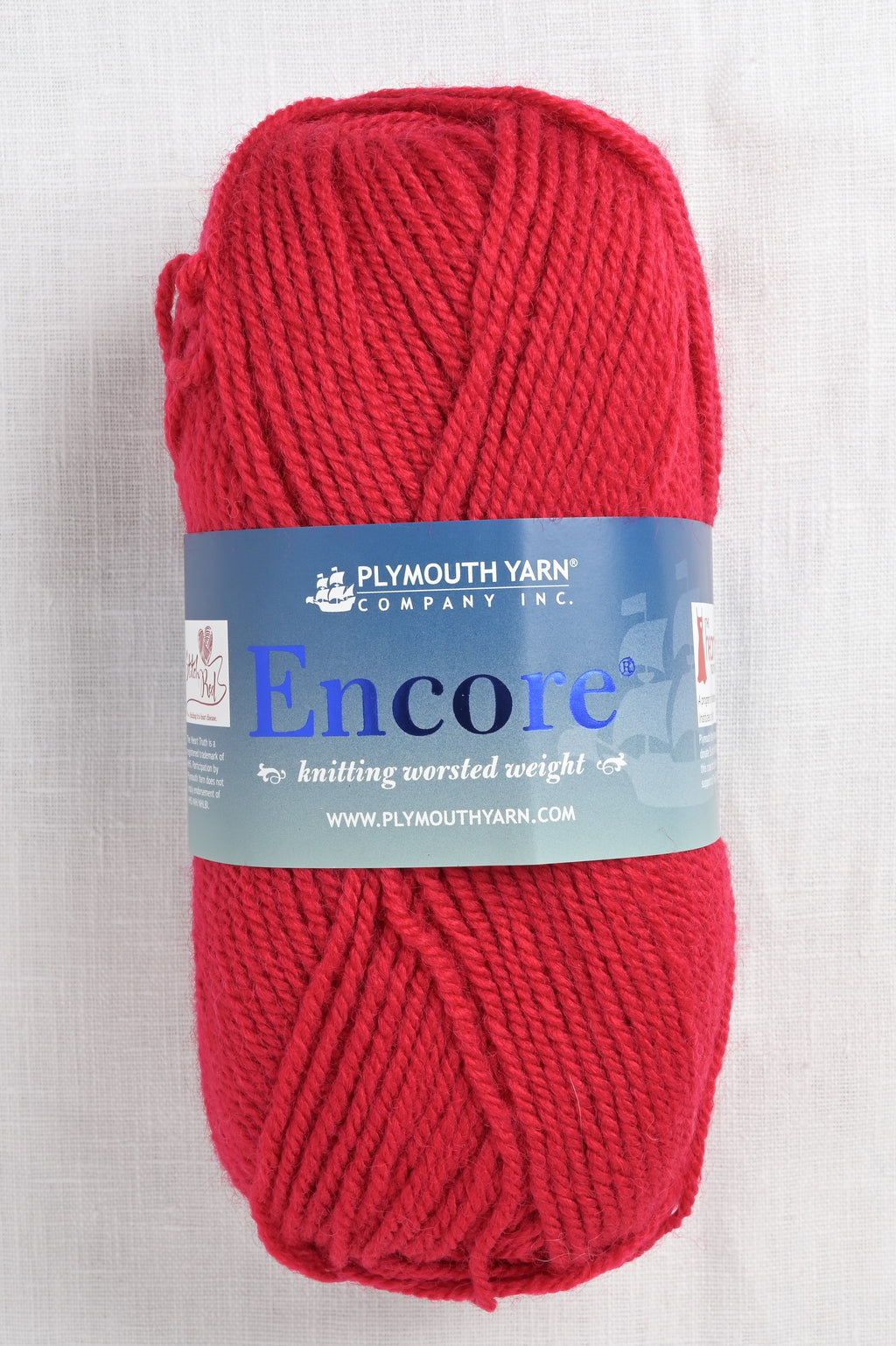 Plymouth Encore Worsted 475 Stitch Red