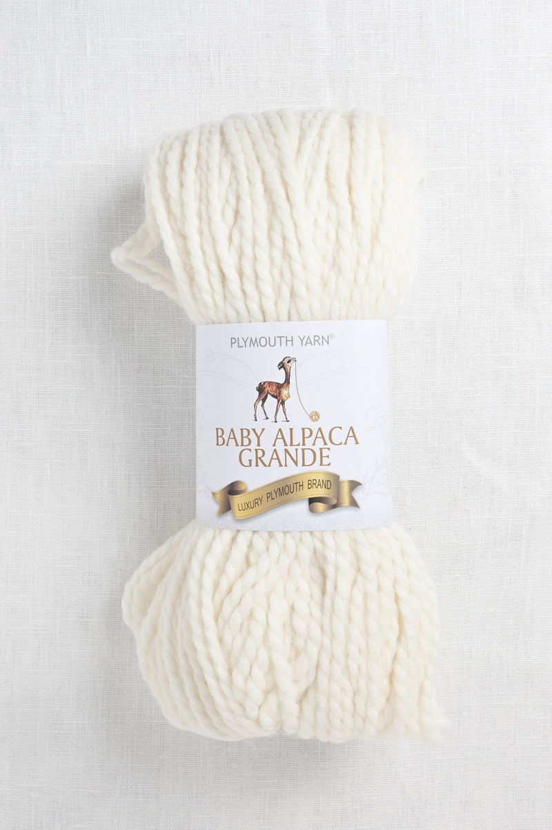 Plymouth Baby Alpaca Grande 501 Bright White