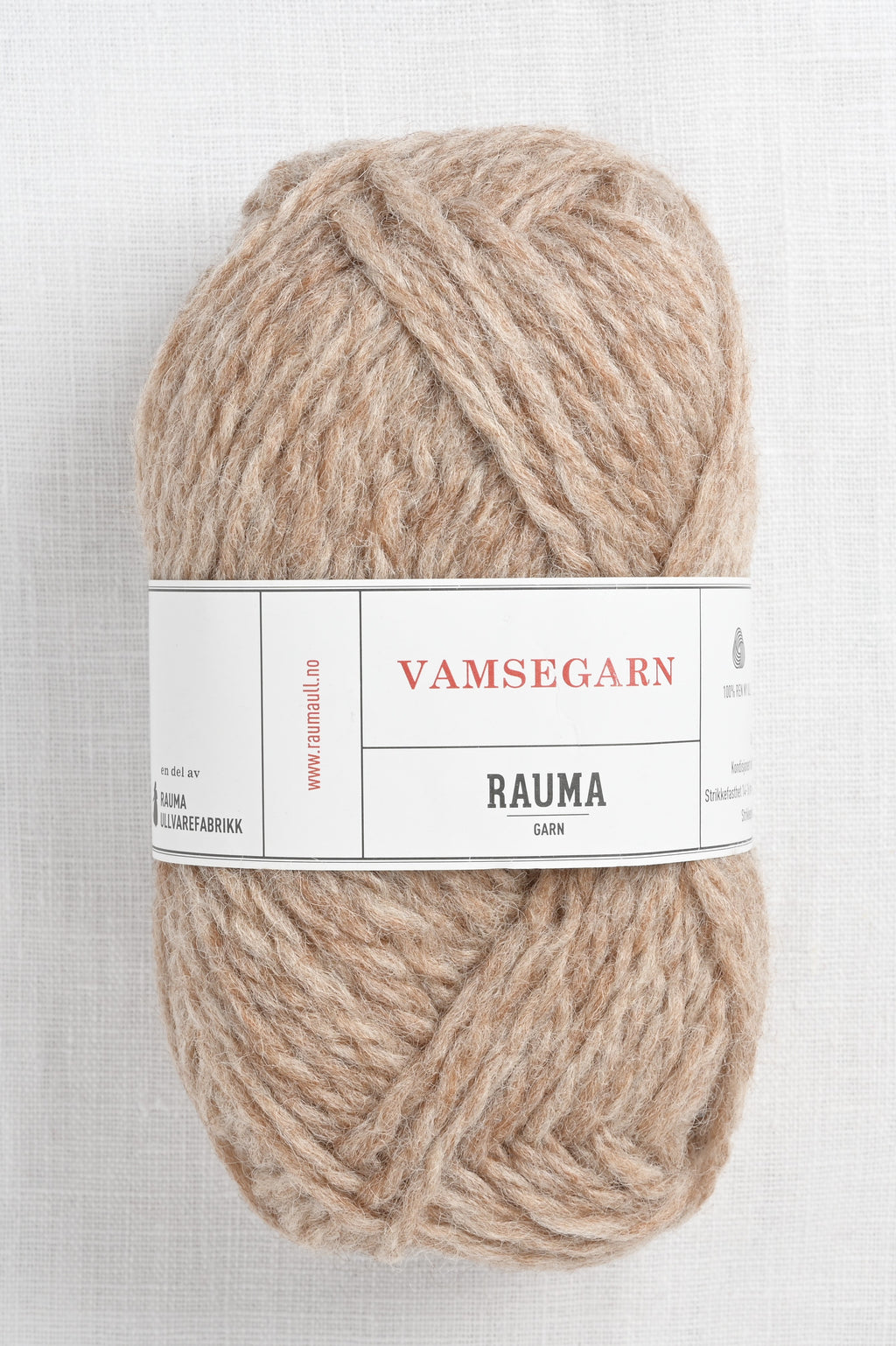 Rauma Vamsegarn 6 Beige Heather