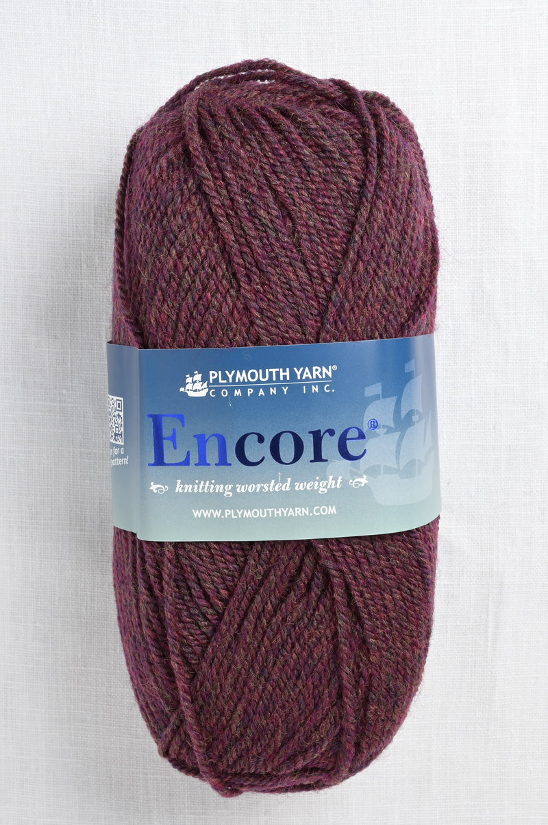 Plymouth Encore Worsted 686 Wine Heather