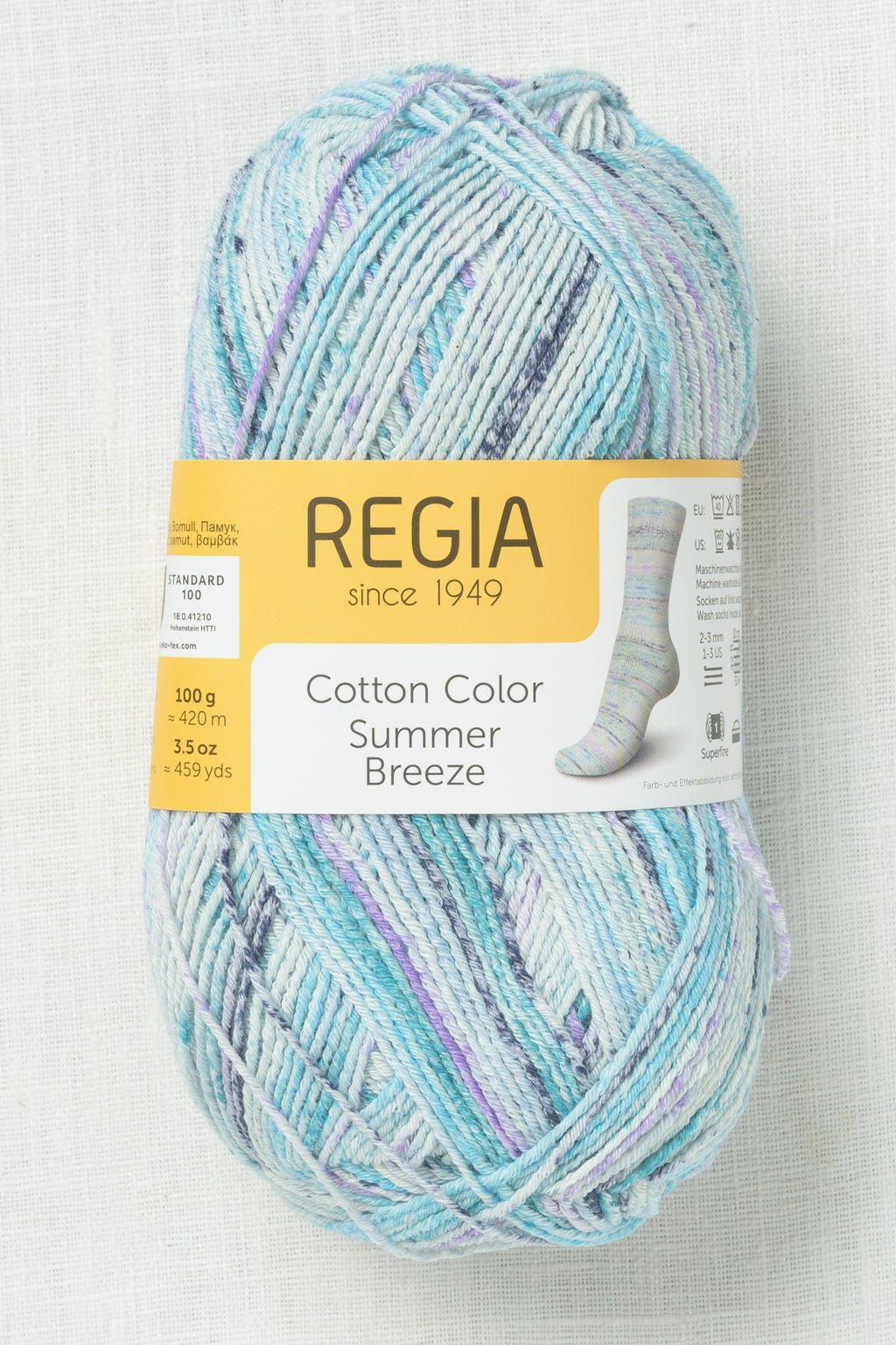 Regia Cotton Sock 2476 Windy Day (Summer Breeze)