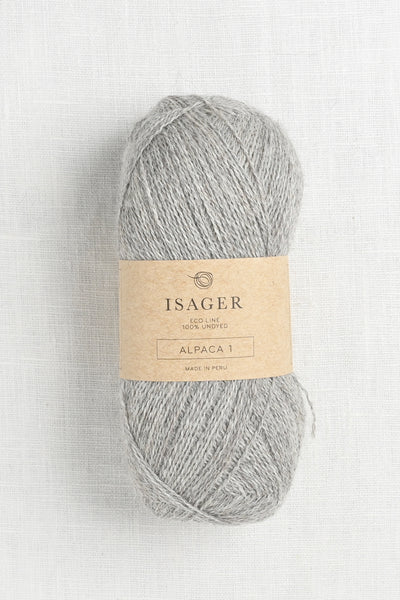 Isager Alpaca 1 E3S Medium Grey Heather Undyed