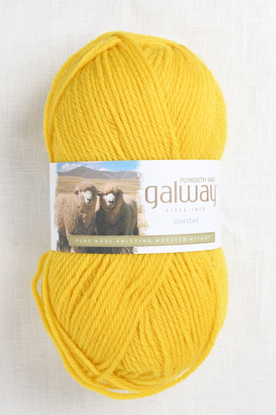 Plymouth Galway Worsted 147 Hot Neon Yellow