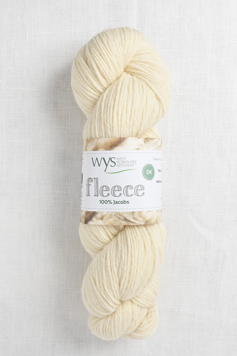 WYS Fleece 100% Jacobs DK 001 Ecru (Undyed)