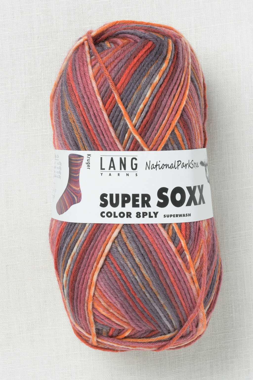 Lang Yarns Super Soxx Color 8-Ply 481 Kruger