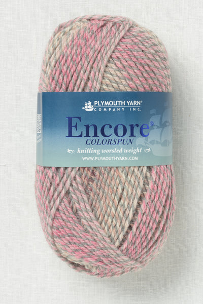 Plymouth Encore Worsted Colorspun 7990 Raspberry Drift