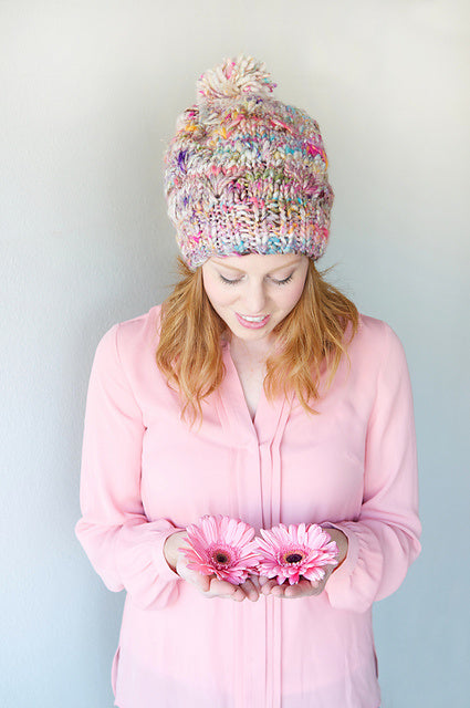 Darn Good Ripple Slouch Hat Crochet Kit - Dandelion Poof