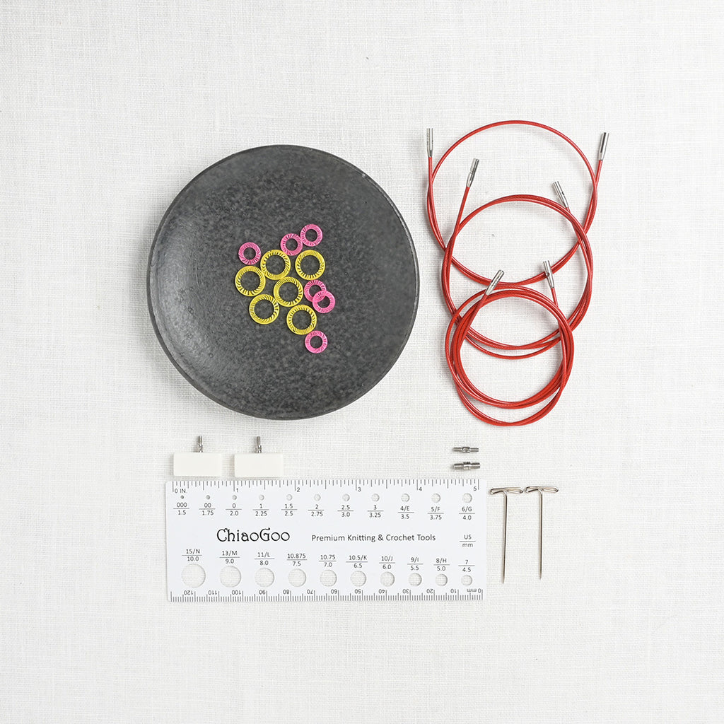 ChiaoGoo TWIST Red Lace Interchangeable Knitting Needle 5 Tip Sets –  Smitten Yarn Co.
