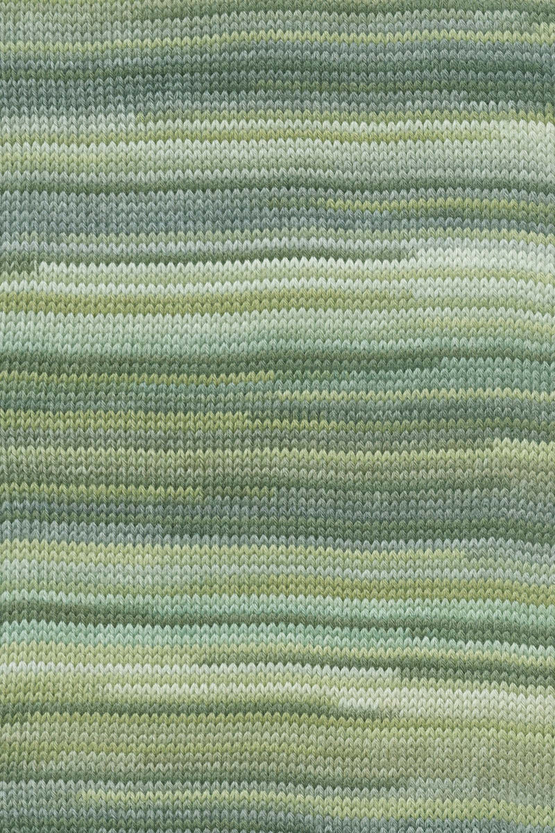 Lang Yarns Merino 200 Bebe Color 393 Sage Stripe swatch